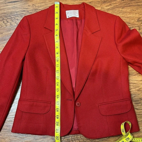 Vintage Pendleton One Button Wool Blazer Jacket Petite Size 10 - Picture 13 of 13